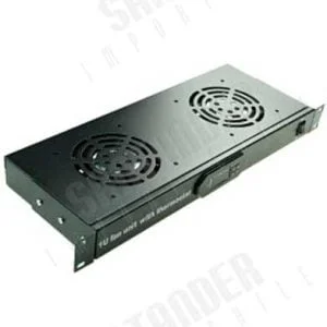 TERMOSTATO DIGITAL CON 2 VENTILADORES NEGRO