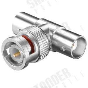 ADAPTADOR BNC TIPO T MACHO A HEMBRA - HEMBRA