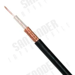 CABLE COAXIAL RG59 U 88% - ROLLO DE 100M INDECABLE NEGRO