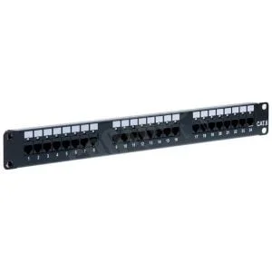 PATCH PANEL CAT6 0,5U 24 PUERTOS CON LED IDC - TELEMAX