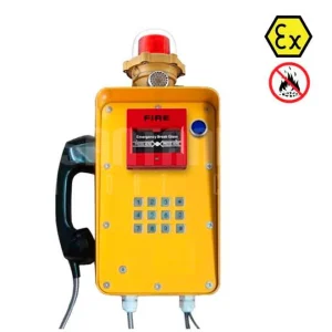 TELEFONO ACERO LAMINADO CON ALARMA CONTRA INSENDIO IP65 ANALOGO - CERTIFICACION ATEX